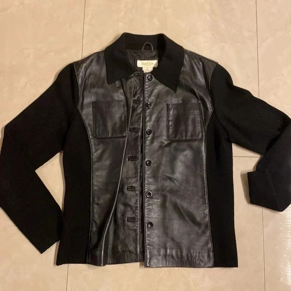 Peck & peck collection lamb leather/wool jacket size M - Picture 6 of 7